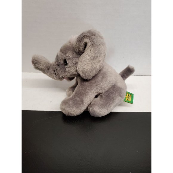 7 Inch Wild Republic Grey Elephant Plush - Picture 4 of 11
